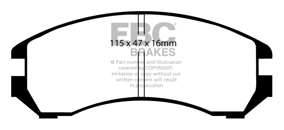 EBC Brakes NISSAN Sunny 1.6 4WD (B12) 83-87 Remblokken voorzijde