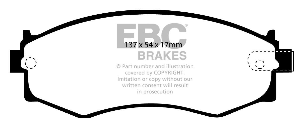 EBC Brakes NISSAN Primera 2.0 TD (W10) 95-98 Remblokken voorzijd