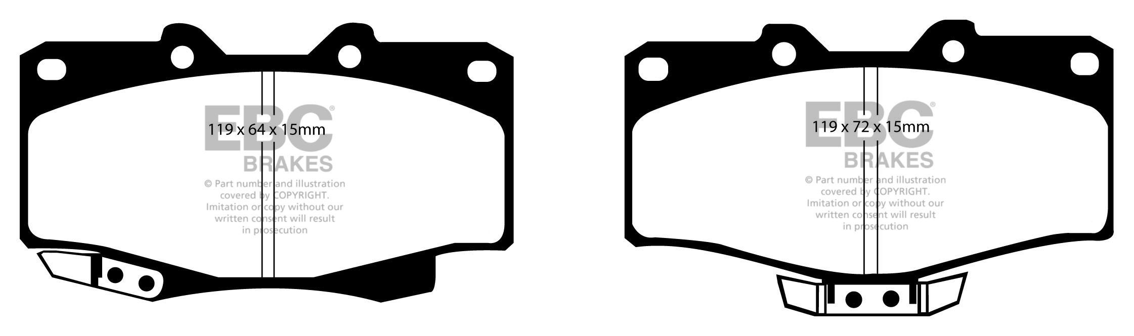 EBC Brakes TOYOTA Landcruiser 3.0 TD (KZJ95) 96-2001 Remblokken