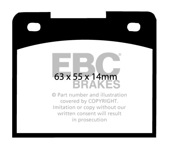 EBC Brakes VOLVO 260 2.8 80-82 Remblokken achterzijde