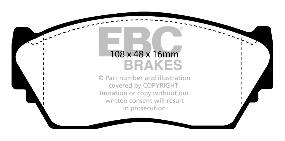 EBC Brakes NISSAN Sunny 2.0 D (N14) 92-95 Remblokken voorzijde g