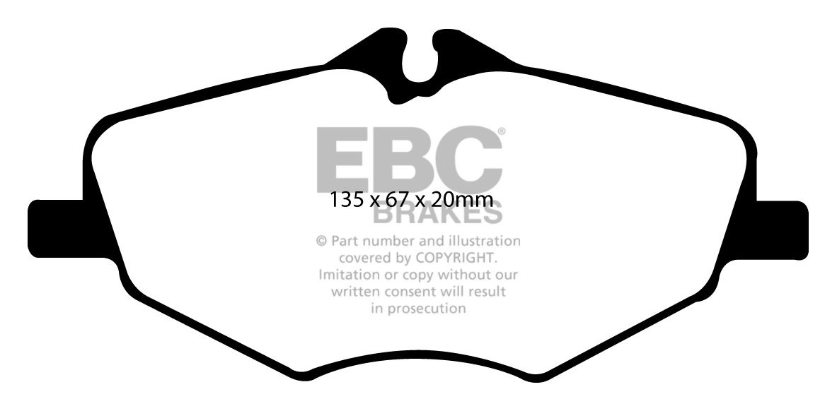 EBC Brakes MERCEDES E-Class (W211) E200 K 2007-2009 Remblokken v