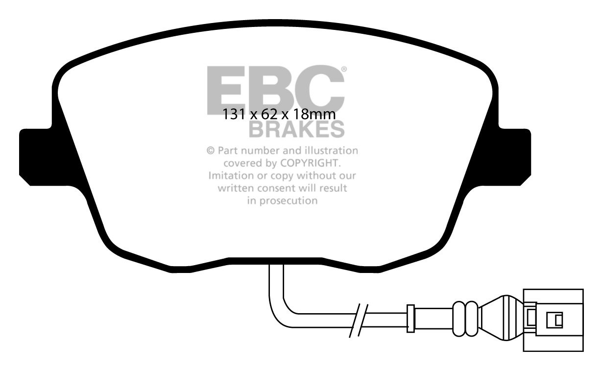 EBC Brakes SKODA Fabia 1.4 Turbo 2010-.. Remblokken voorzijde gr