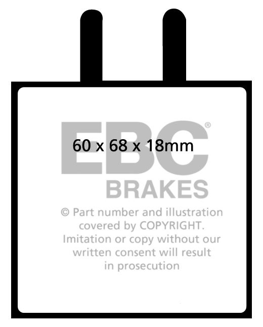 EBC Brakes FACEL VEGA HK 500 5.9 57-62 Remblokken voorzijde yell