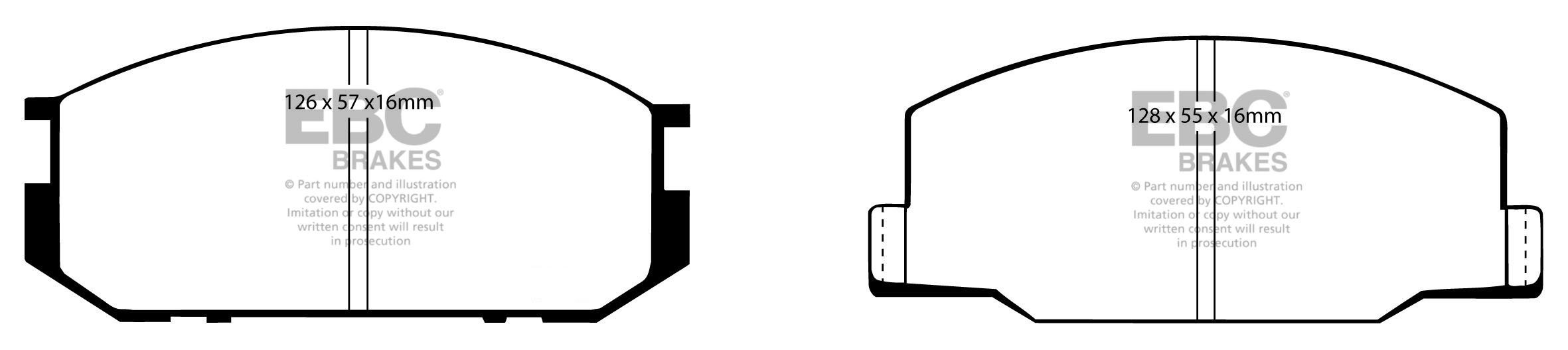 EBC Brakes LOTUS Esprit 2.2 Turbo 85-94 Remblokken voorzijde yel