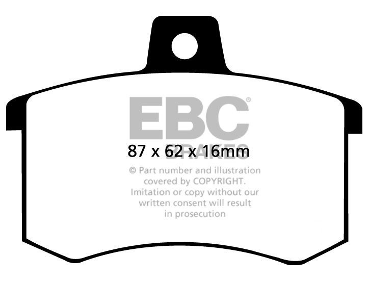 EBC Brakes AUDI S2  2.2 Turbo 90-96 Remblokken achterzijde