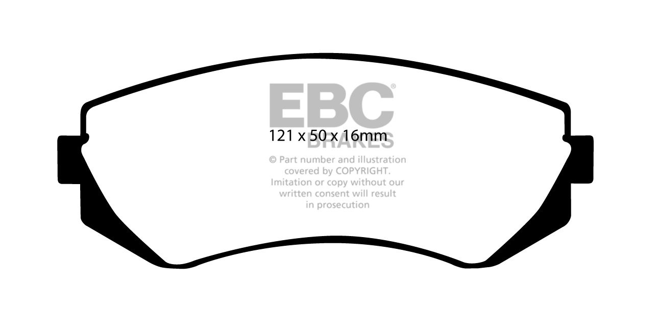 EBC Brakes NISSAN Almera 2.0 D 98-2000 Remblokken voorzijde