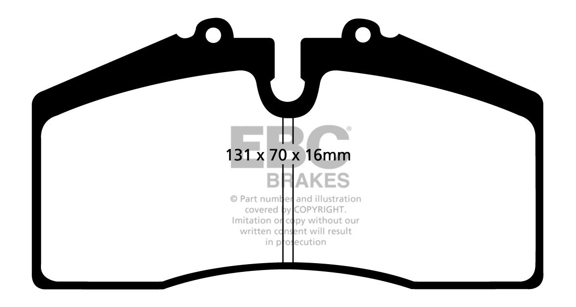 EBC Brakes ASTON MARTIN DBS 4.0 67-73 Remblokken achterzijde red
