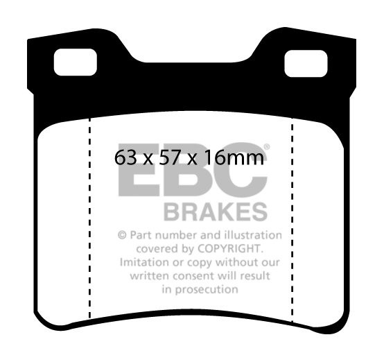 EBC Brakes PEUGEOT 406 2.2 2000-2002 Remblokken achterzijde