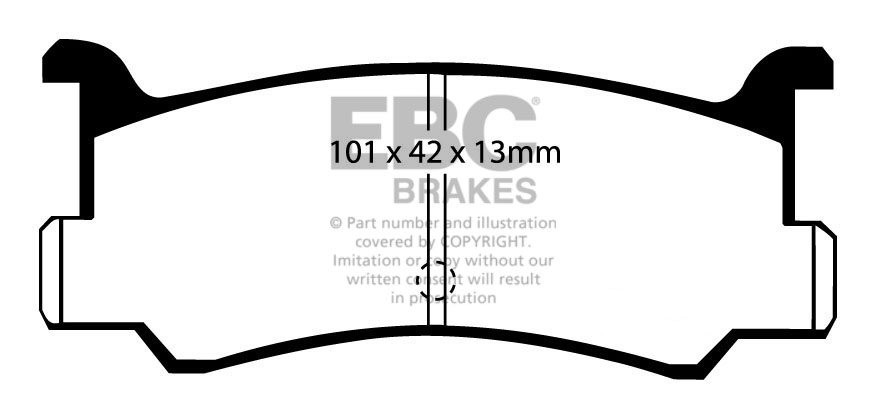 EBC Brakes Mazda 323 1.6 (BF1) 85-88 Remblokken achterzijde