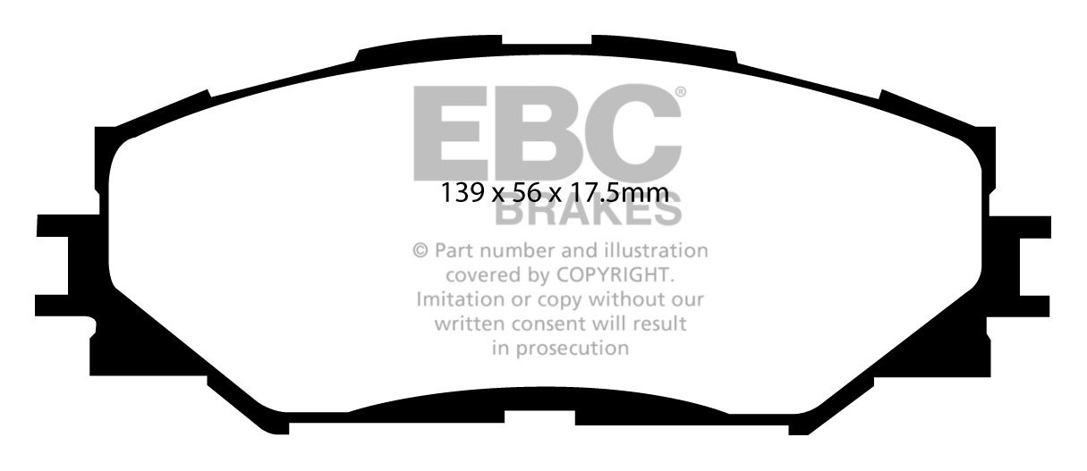 EBC Brakes TOYOTA Corolla 1.6 2007-.. Remblokken voorzijde