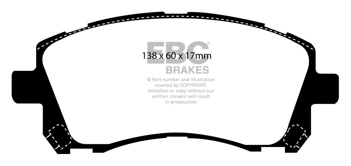 EBC Brakes SUBARU Legacy 3.0 2000-2003 Remblokken voorzijde reds