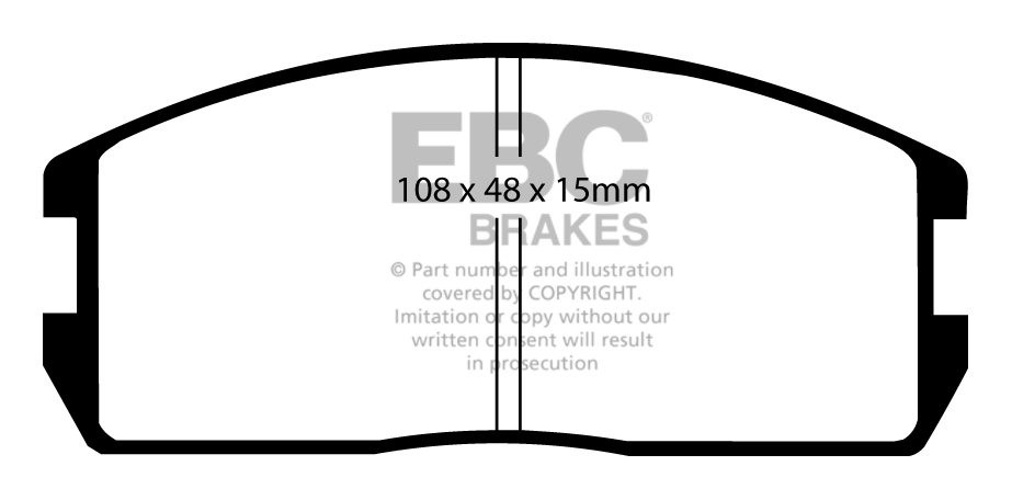 EBC Brakes MITSUBISHI Lancer 1.5 (C12A) 84-89 Remblokken voorzij