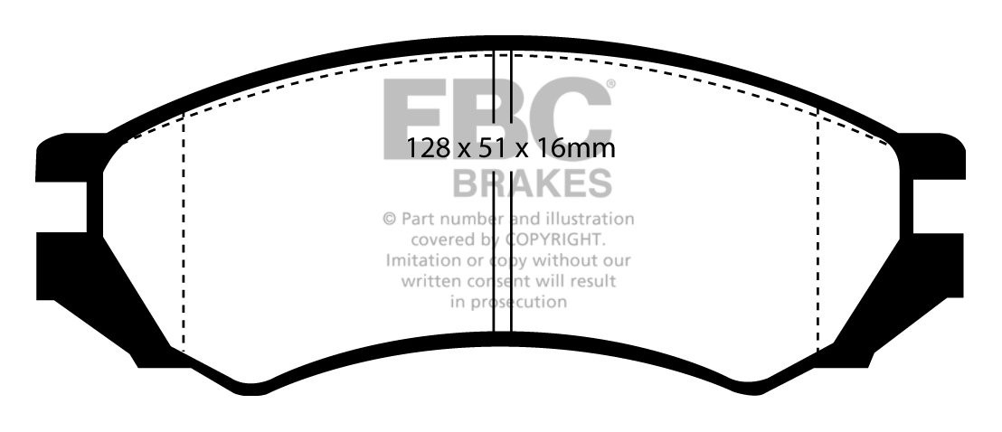EBC Brakes NISSAN Pulsar 2.0 GTi-R 92-95 Remblokken voorzijde ye