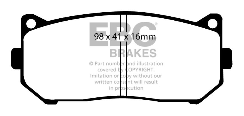 EBC Brakes KIA Clarus 1.8 96-99 Remblokken achterzijde