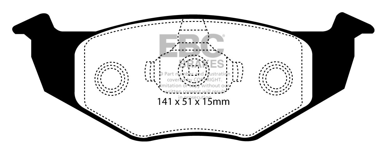 EBC Brakes VW Vento 1.9 D (ABS) 96-99 Remblokken voorzijde