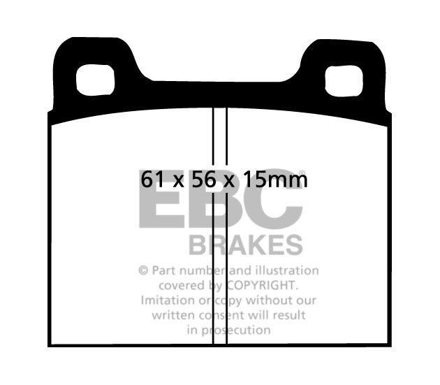 EBC Brakes OPEL Ascona 1.9 70-75 Remblokken voorzijde greenstuff