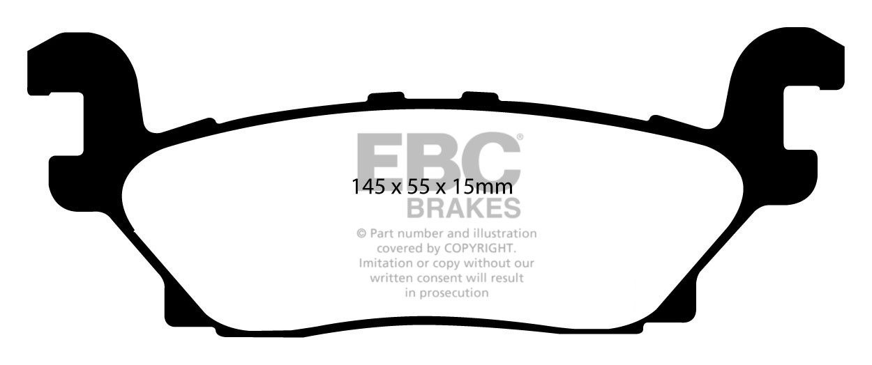 EBC Brakes HUMMER H3T 5.3 2008-.. Remblokken achterzijde yellows
