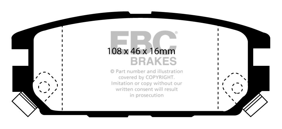 EBC Brakes MITSUBISHI Lancer Evo 4 2.0 Turbo 96-97 Remblokken ac