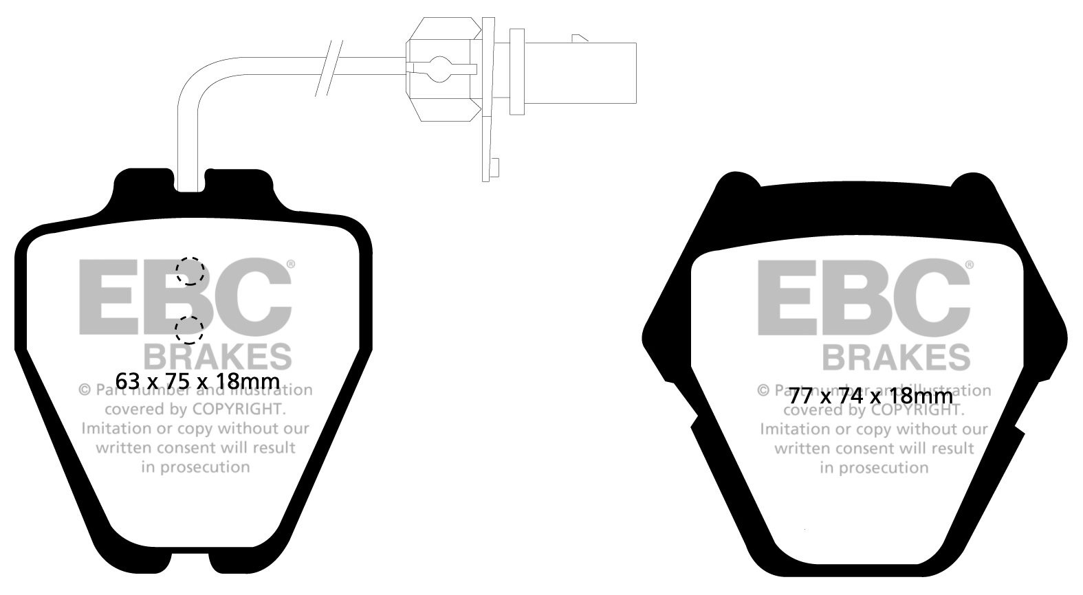 EBC Brakes AUDI A6 C5 Quattro 2.7 Twin Turbo (8 Pad Set) 99-2004