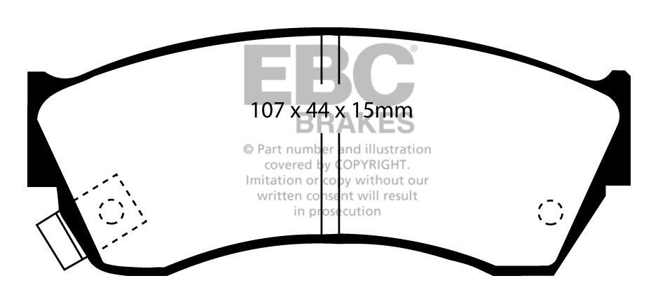 EBC Brakes SUZUKI Swift 1.3 GTi (AA33S) 86-88 Remblokken voorzij