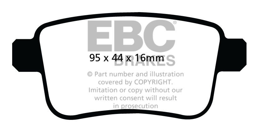 EBC Brakes RENAULT Kangoo 1.5 D (86) 2008-.. Remblokken achterzi