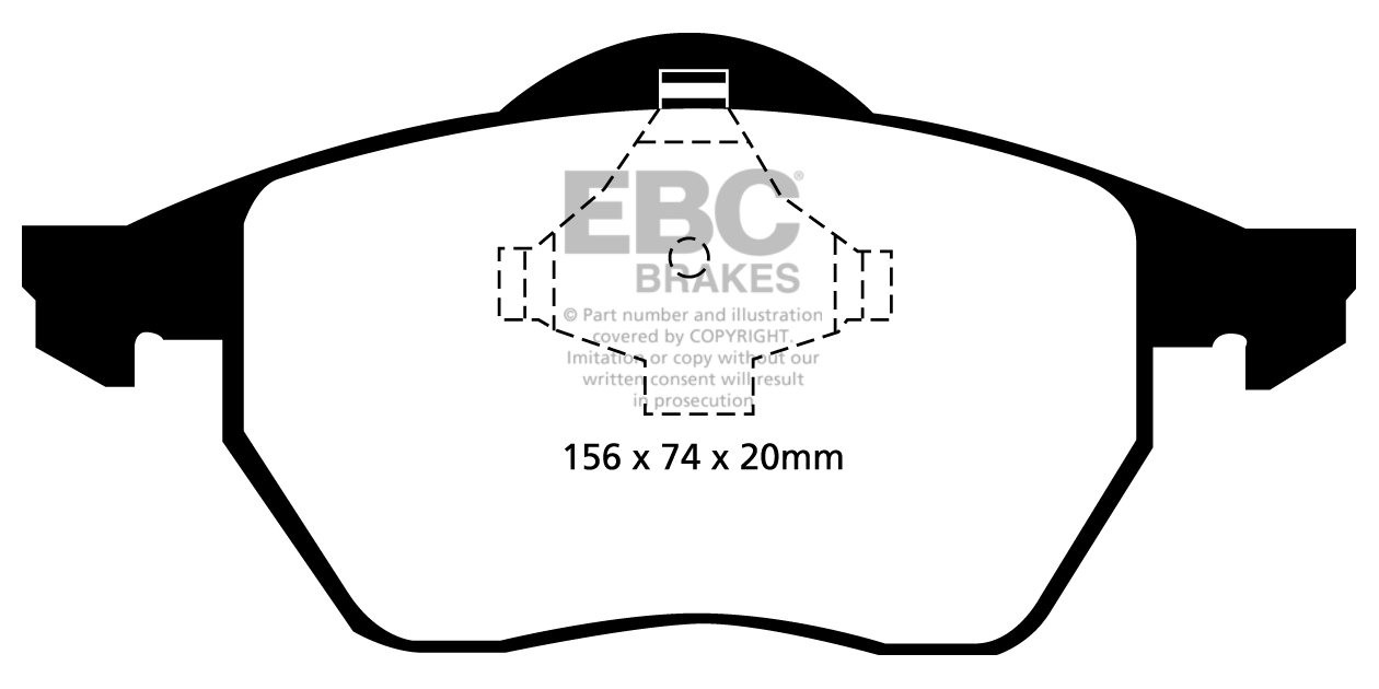 EBC Brakes VW Golf IV 2.3 97-99 Remblokken voorzijde greenstuff