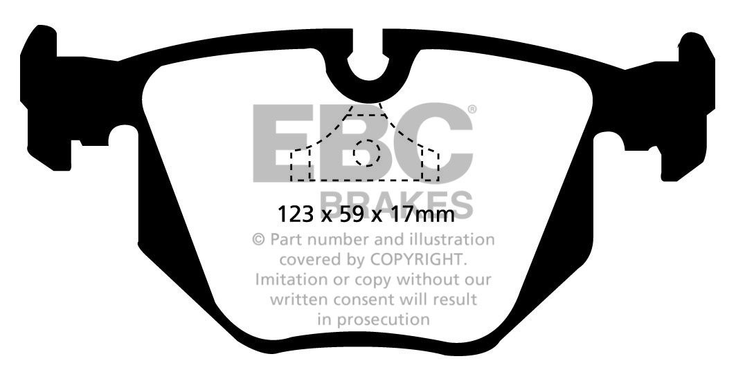 EBC Brakes BMW 850 5.4 (E31) 94-2000 Remblokken achterzijde