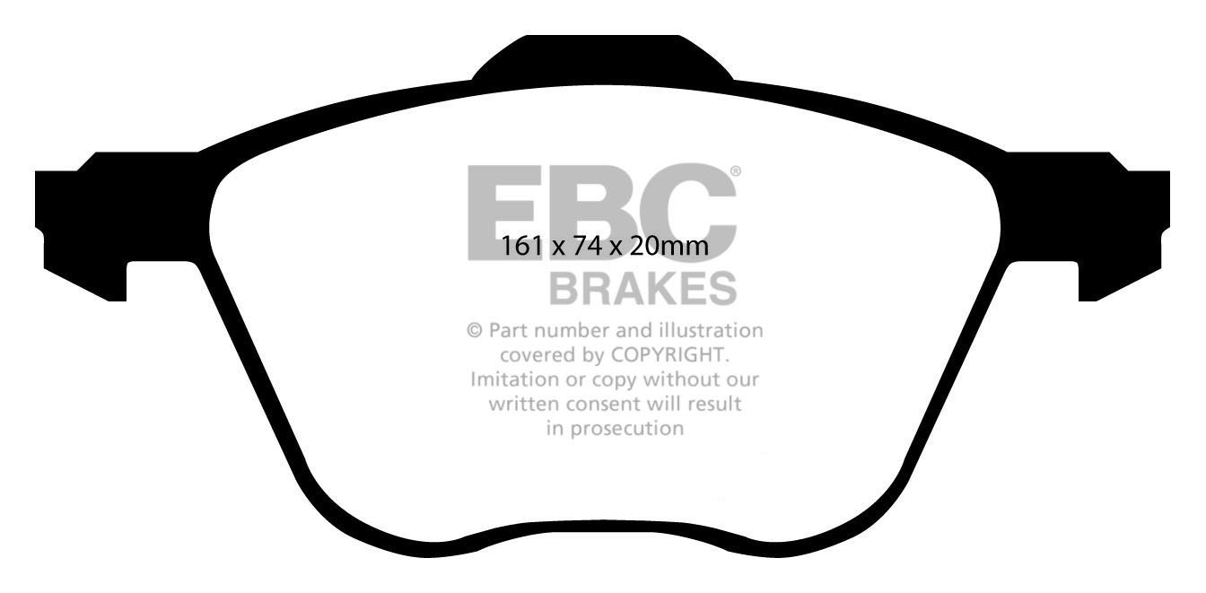 EBC Brakes VW Sharan 1.9 TD 2006-2009 Remblokken voorzijde