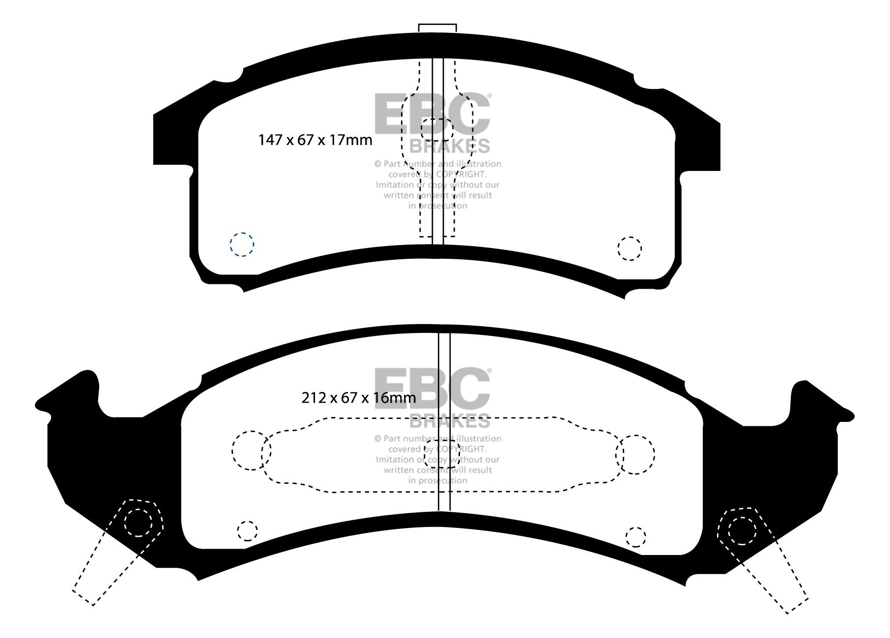EBC Brakes AUSTIN Mini-Moke Remblokken voorzijde greenstuff