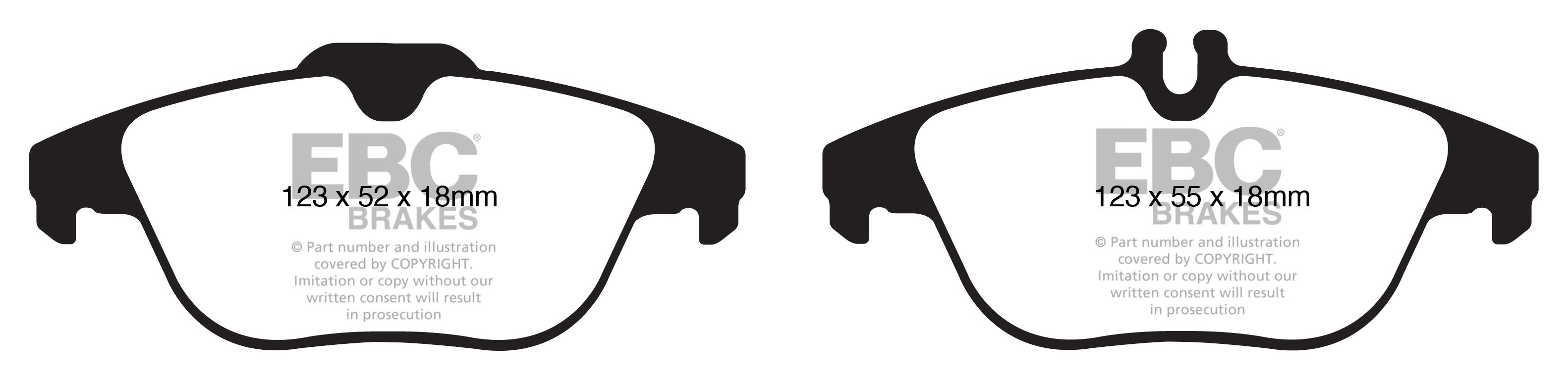 EBC Brakes MERCEDES C-Class (W204) C200 K 2007-.. Remblokken ach