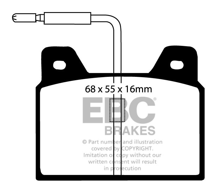EBC Brakes TALBOT Tagora 2.7 81-84 Remblokken achterzijde