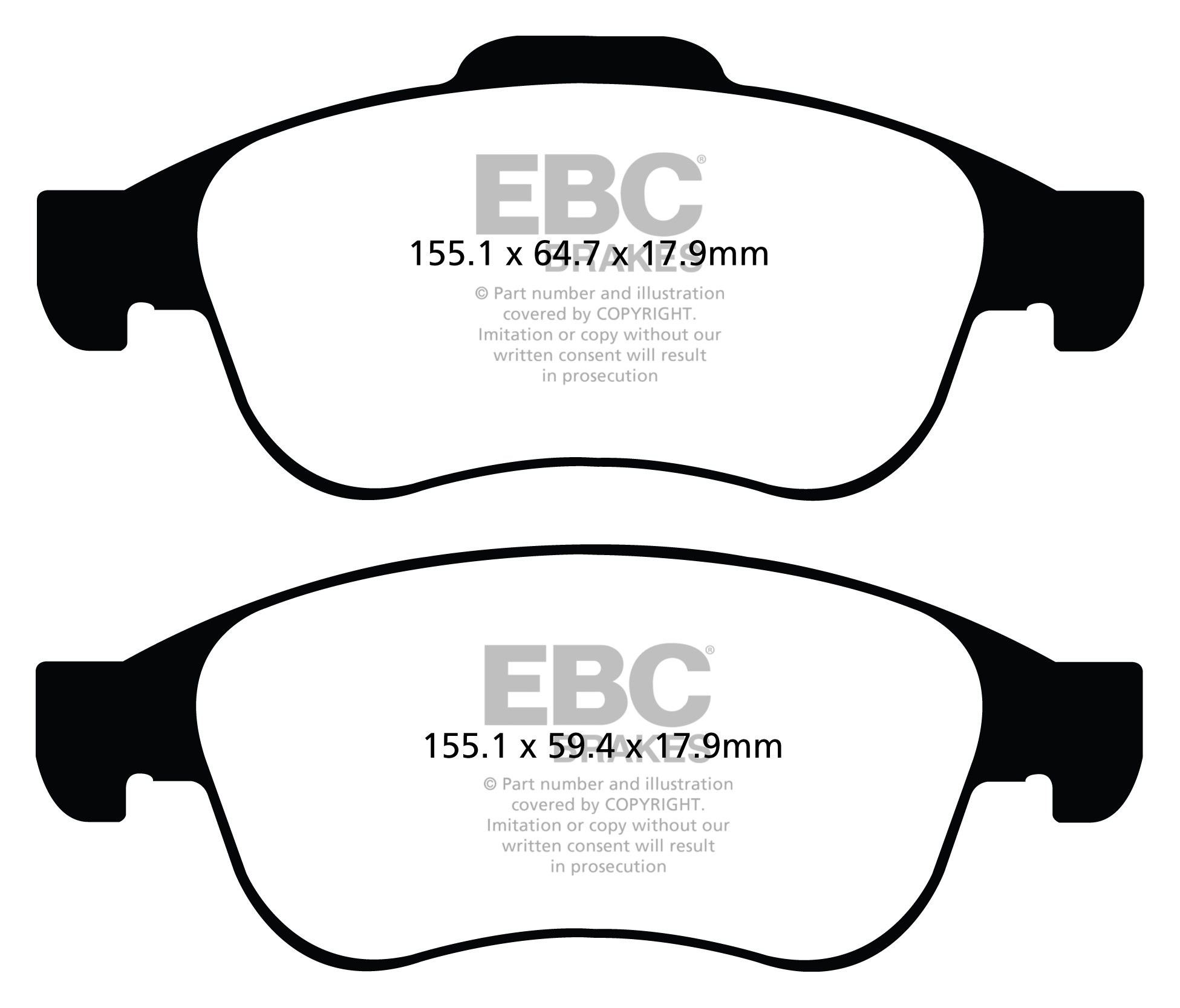 EBC Brakes RENAULT Megane Coupe 1.5 TD (106) 2009-.. Remblokken