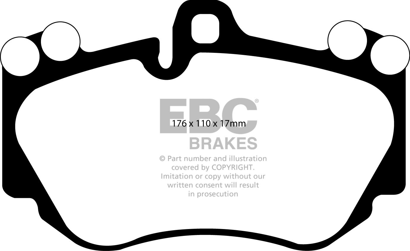 EBC Brakes PORSCHE Cayenne 4.8 Turbo (380mm) 2007-2010 Remblokke