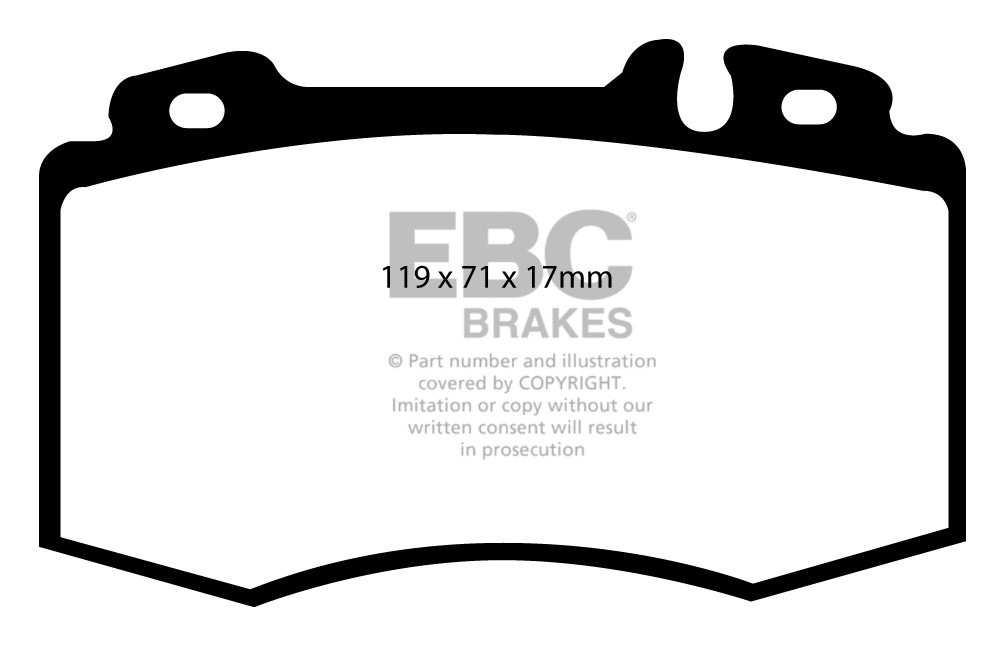EBC Brakes MERCEDES S-Class (W220) S500 2002-2006 Remblokken voo