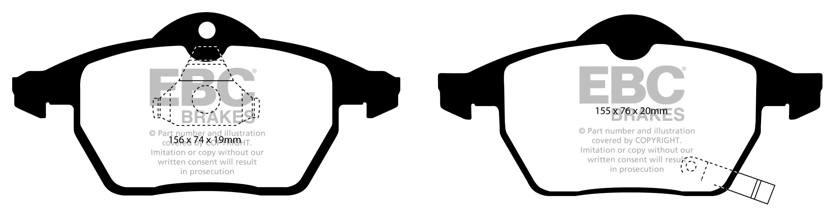 EBC Brakes SAAB 9-mei 2.2 TD 2002-2006 Remblokken voorzijde