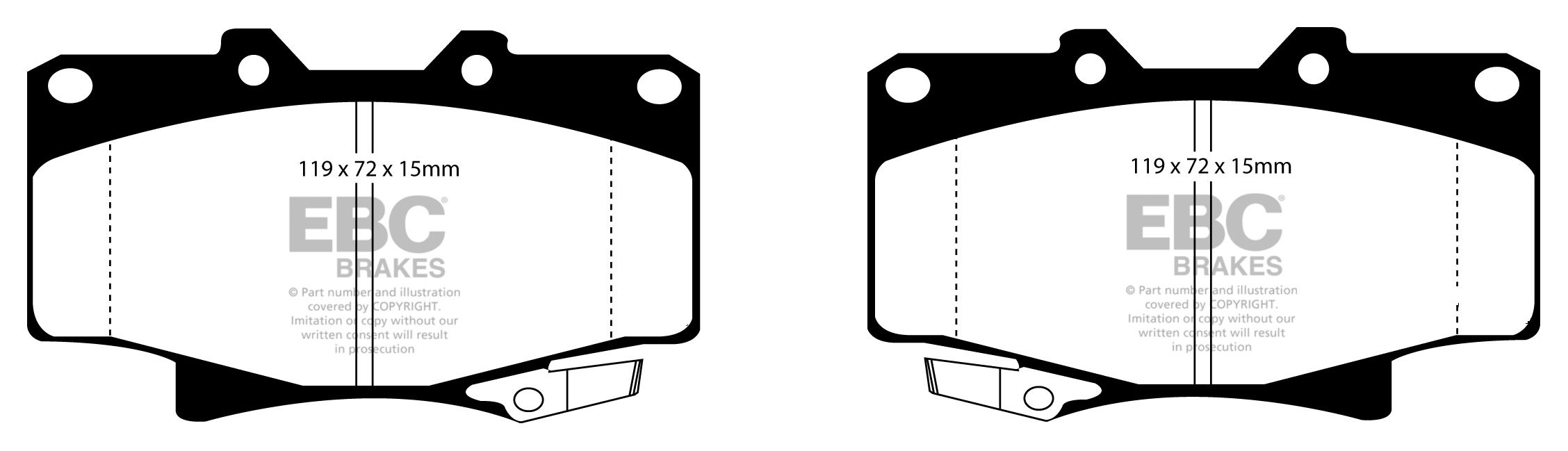 EBC Brakes TOYOTA Landcruiser 4.2 TD (HDJ) 90-98 Remblokken voor