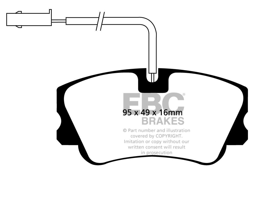 EBC Brakes DE TOMASO Pantera 5.7 GT5 80-90 Remblokken achterzijd