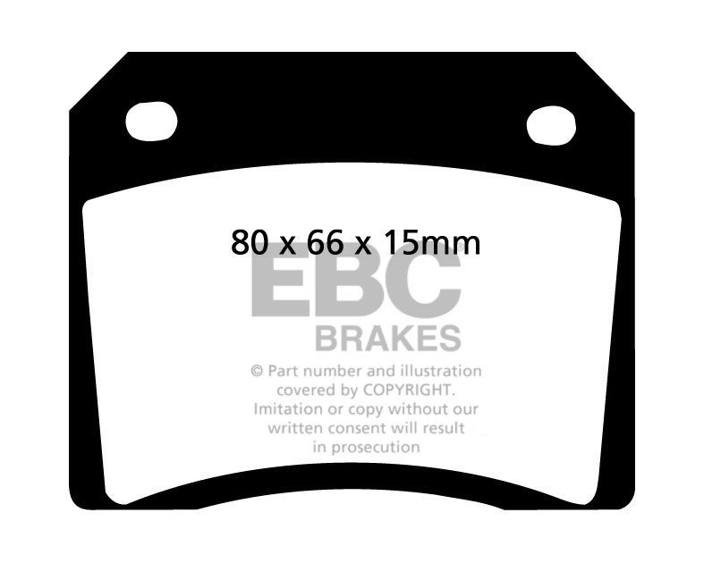 EBC Brakes ISO Fidia 5.4 68-74 Remblokken achterzijde redstuff