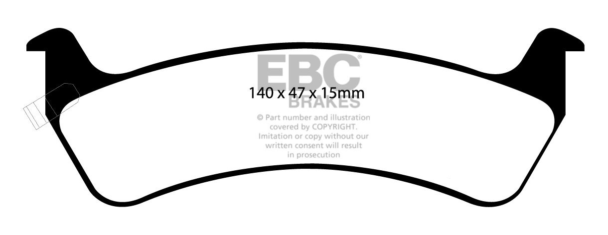 EBC Brakes JEEP Grand Cherokee 5.2 94-96 Remblokken achterzijde