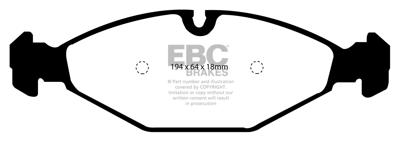 EBC Brakes DAIMLER Double Six 6.0 93-94 Remblokken voorzijde yel