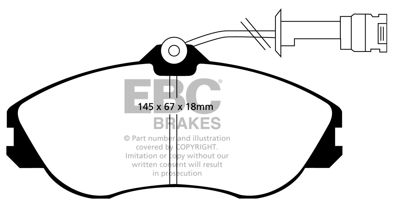 EBC Brakes AUDI Cabriolet  2.8 92-99 Remblokken voorzijde