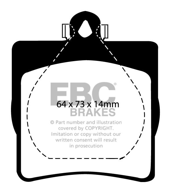 EBC Brakes MERCEDES C-Class (W202) C230 96-2000 Remblokken achte