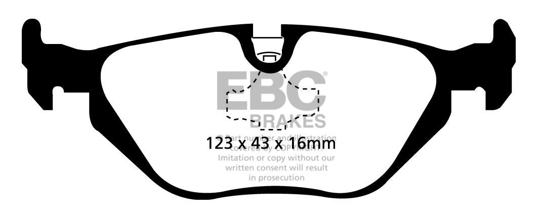 EBC Brakes BMW 318 1.9 (E36) 94-99 Remblokken achterzijde