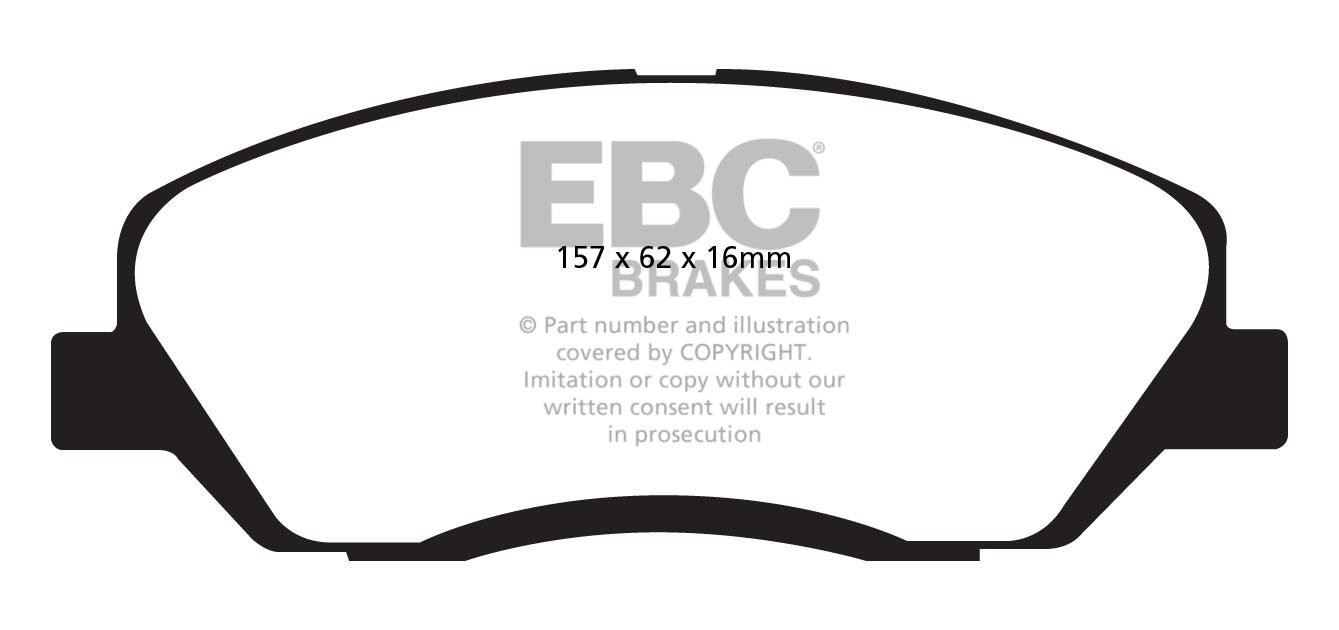 EBC Brakes HYUNDAI Santa Fe 2.4 2009-.. Remblokken voorzijde