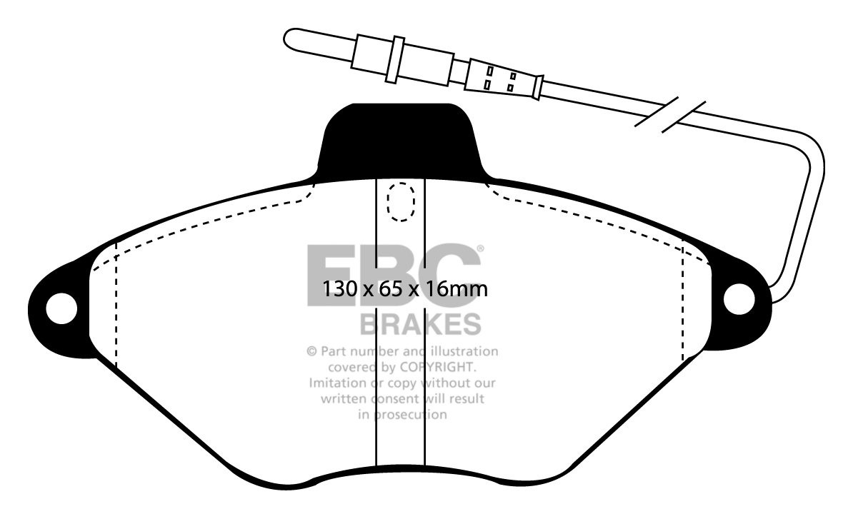 EBC Brakes CITROEN Xantia 2.0 16v Station 95-2001 Remblokken voo