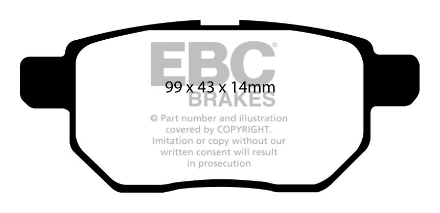 EBC Brakes TOYOTA Auris 2.2 TD 2006-.. Remblokken achterzijde gr