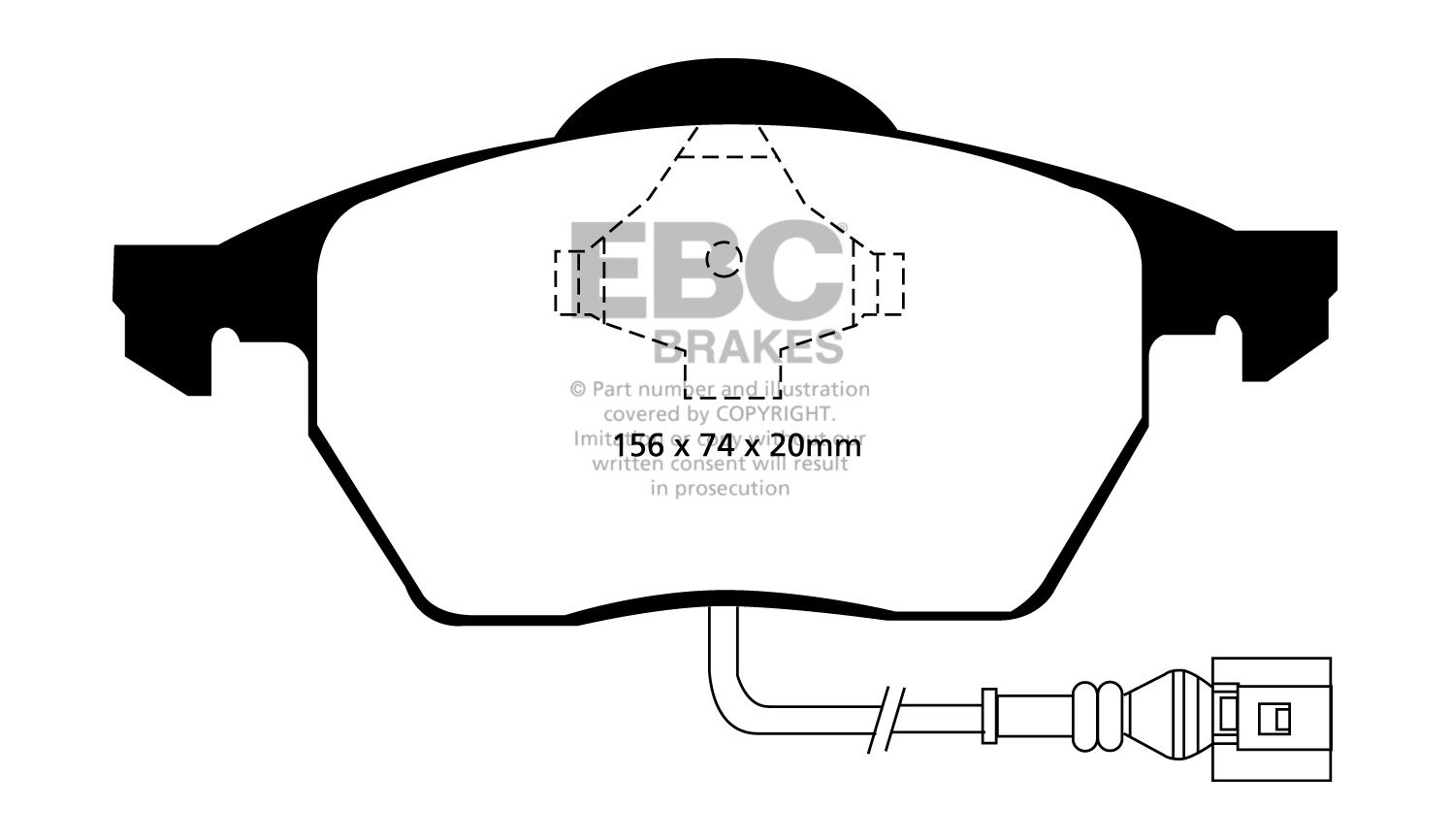 EBC Brakes VW Golf IV 2.8 99-2003 Remblokken voorzijde redstuff