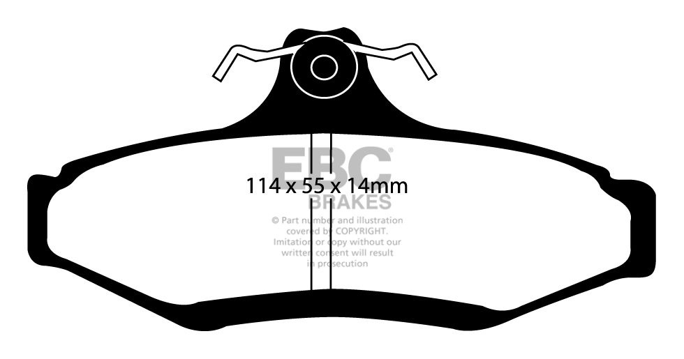 EBC Brakes DAEWOO Leganza 2.0 97-2005 Remblokken achterzijde gre