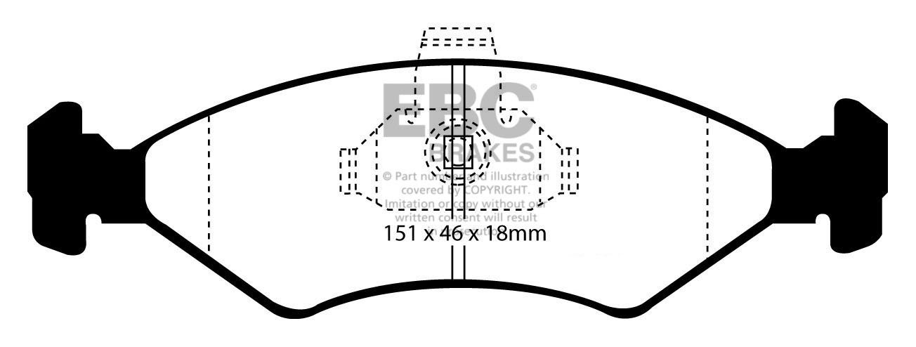 EBC Brakes PORSCHE 356 1.6 64-65 Remblokken achterzijde